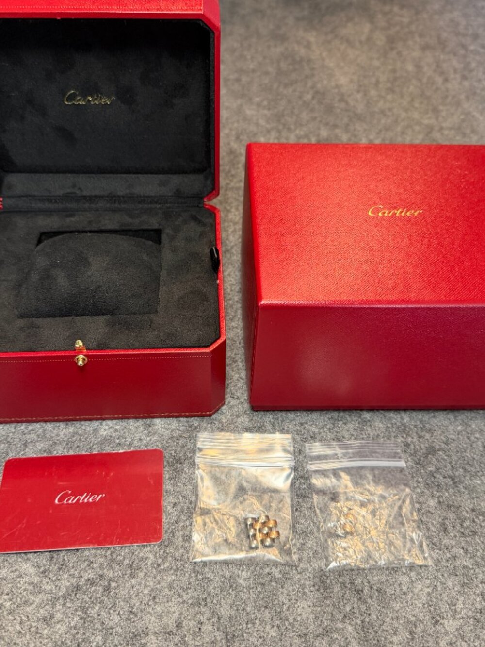 Cartier Panthère Watch Box Set with 3 Genuine Two Tone Bracelet Links